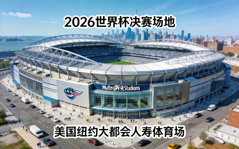 美国纽约大都会人寿体育场外部全景图，2026世界杯决赛场地